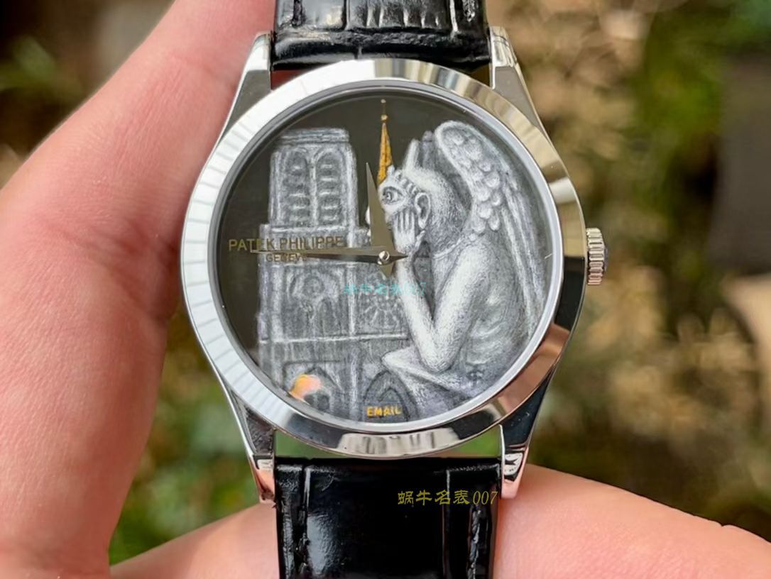 FL珐琅 Factory  PATEK PHILIPPE 5077P微绘珐琅系列复刻高仿 wrist watch 「巴黎圣母院的石制怪兽」 / BD368