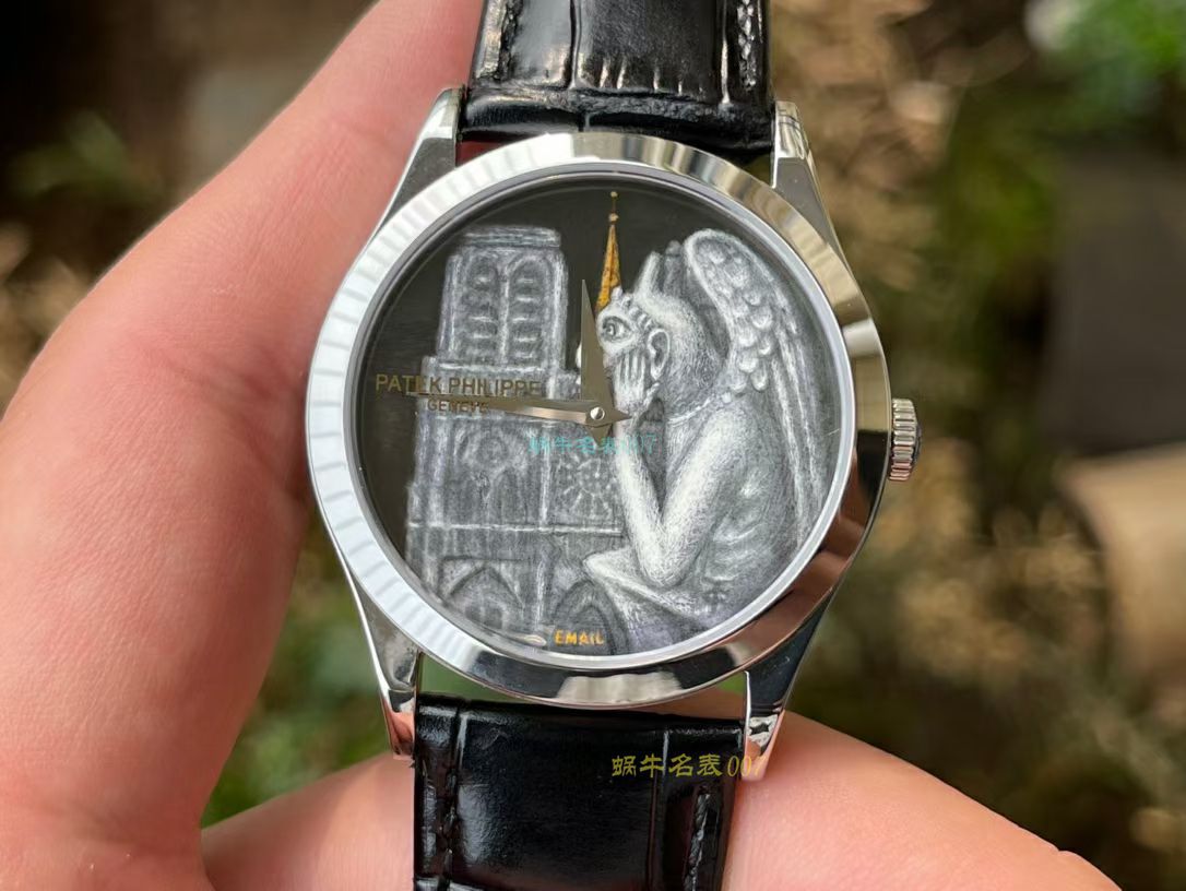 FL珐琅 Factory  PATEK PHILIPPE 5077P微绘珐琅系列复刻高仿 wrist watch 「巴黎圣母院的石制怪兽」 / BD368