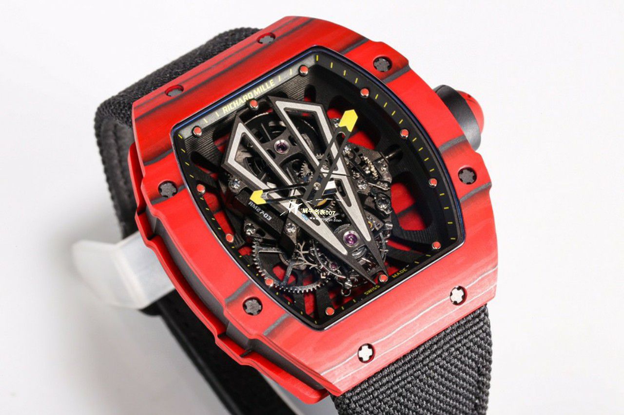BBR Factory 一比一复刻 RICHARD MILLE 西班牙公牛高仿RM27-03 Tourbillon  Movement NTPT carbon fiber  watchcase 手表 / BBRRM27-03
