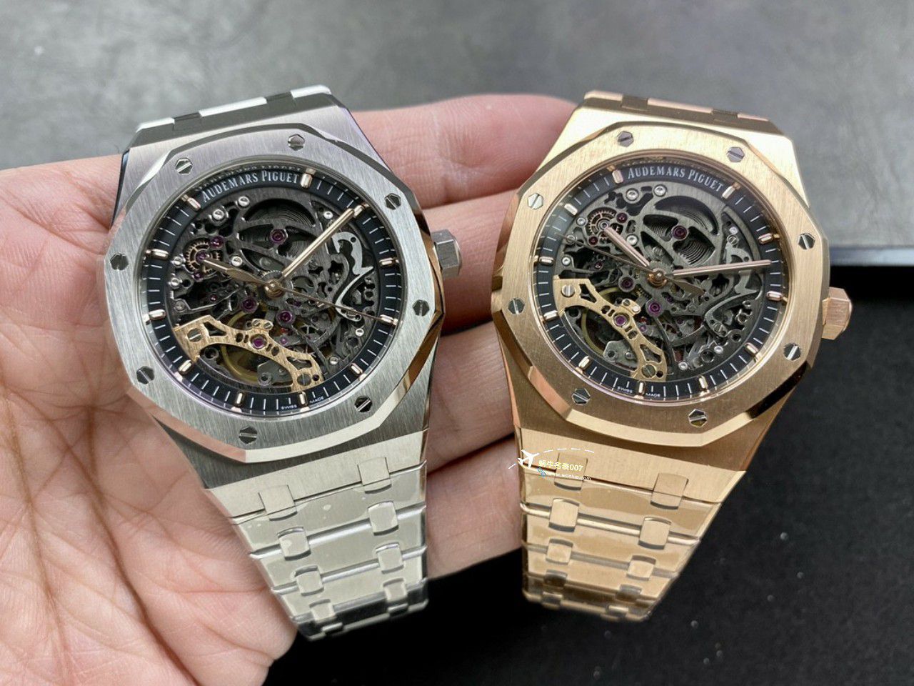 APS Factory Audemars Piguet 双摆轮镂空15407ST.OO.1220ST.01和15407OR.OO.1220OR.01一比一超A高仿手表 / AP232