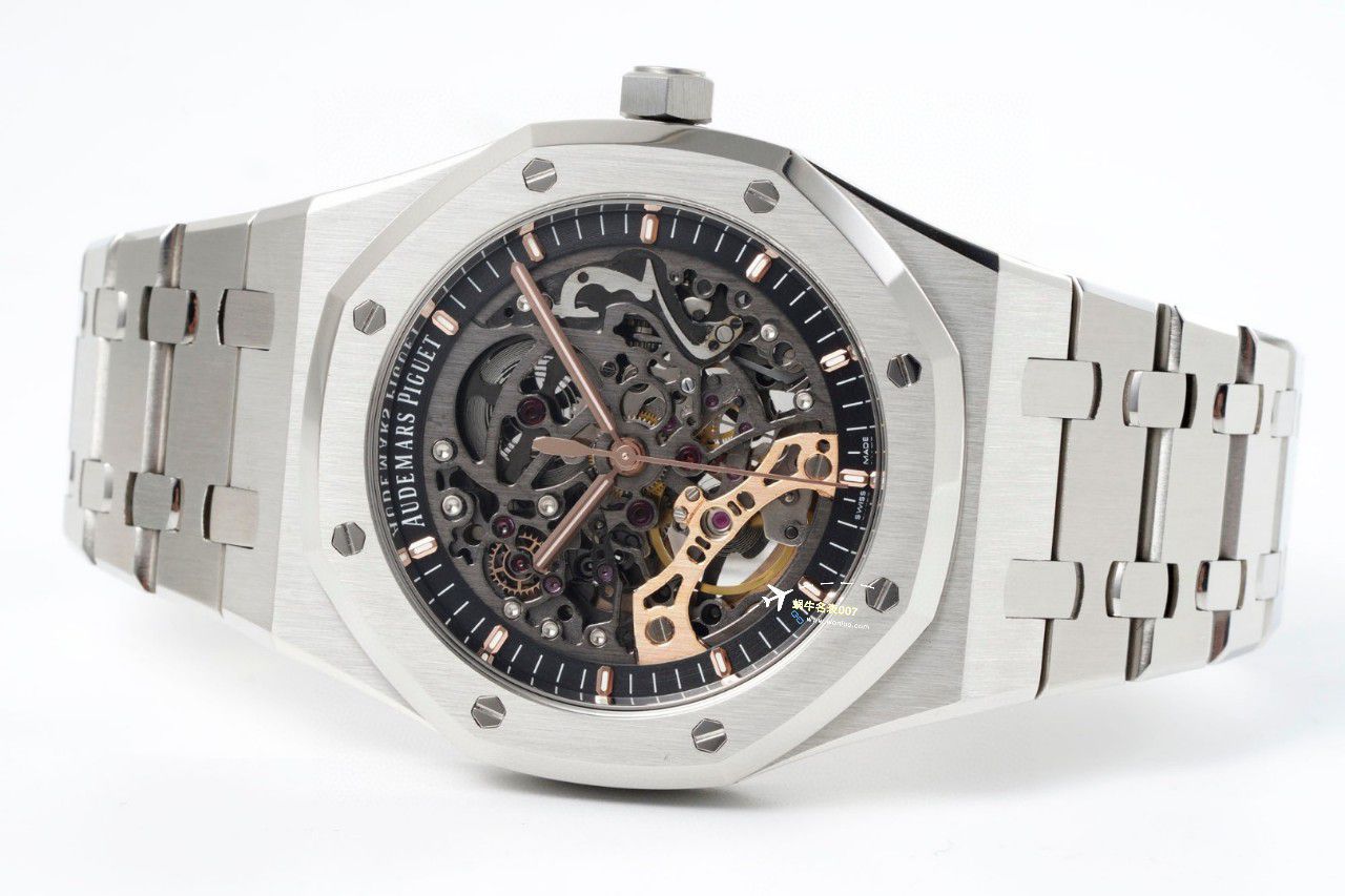 APS Factory Audemars Piguet 双摆轮镂空15407ST.OO.1220ST.01和15407OR.OO.1220OR.01一比一超A高仿手表 / AP232