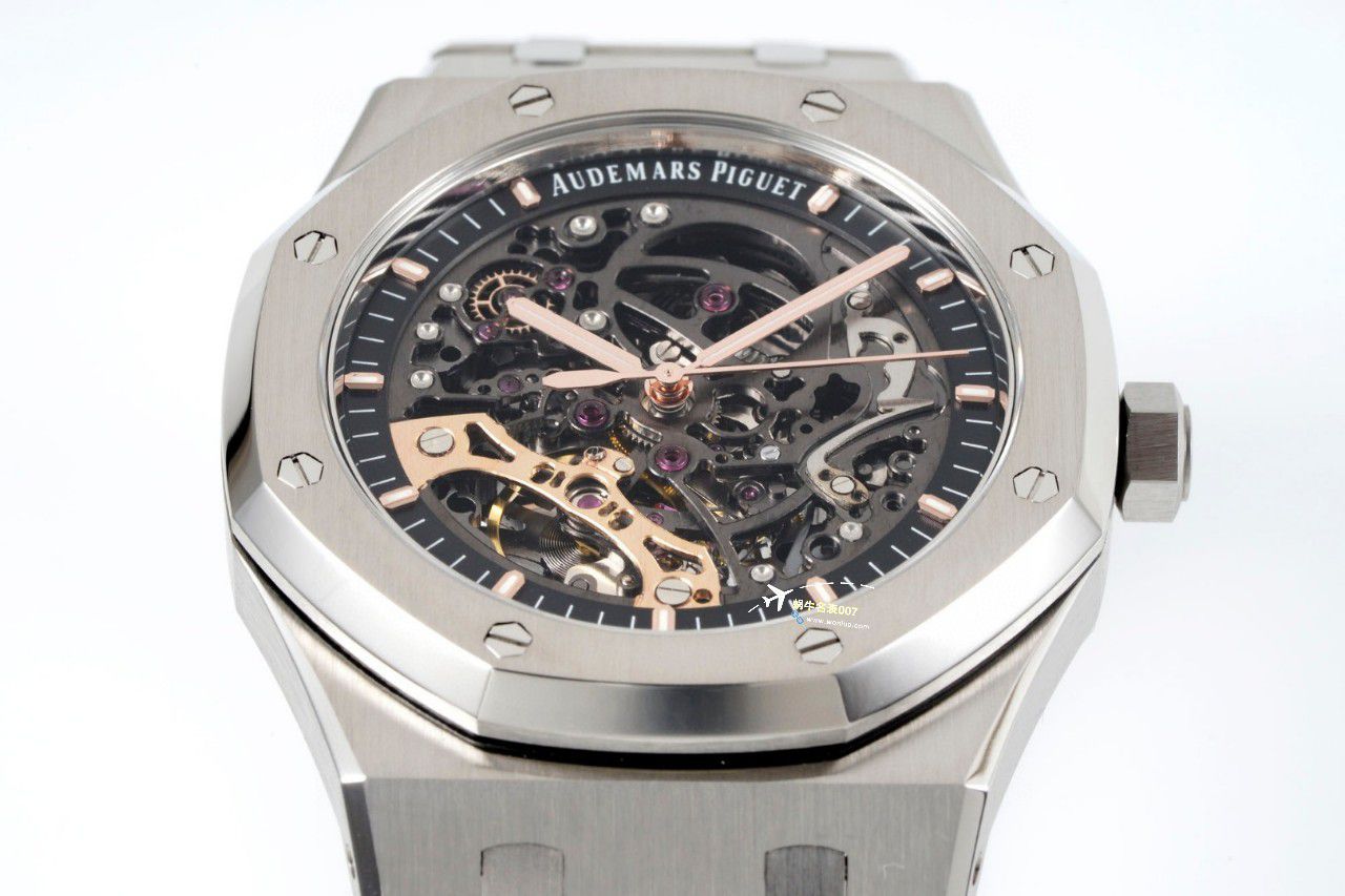 APS Factory Audemars Piguet 双摆轮镂空15407ST.OO.1220ST.01和15407OR.OO.1220OR.01一比一超A高仿手表 / AP232