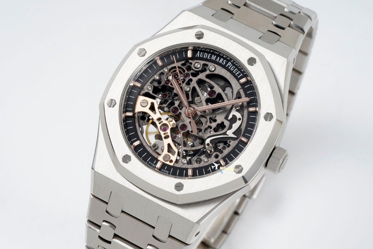 APS Factory Audemars Piguet 双摆轮镂空15407ST.OO.1220ST.01和15407OR.OO.1220OR.01一比一超A高仿手表 / AP232