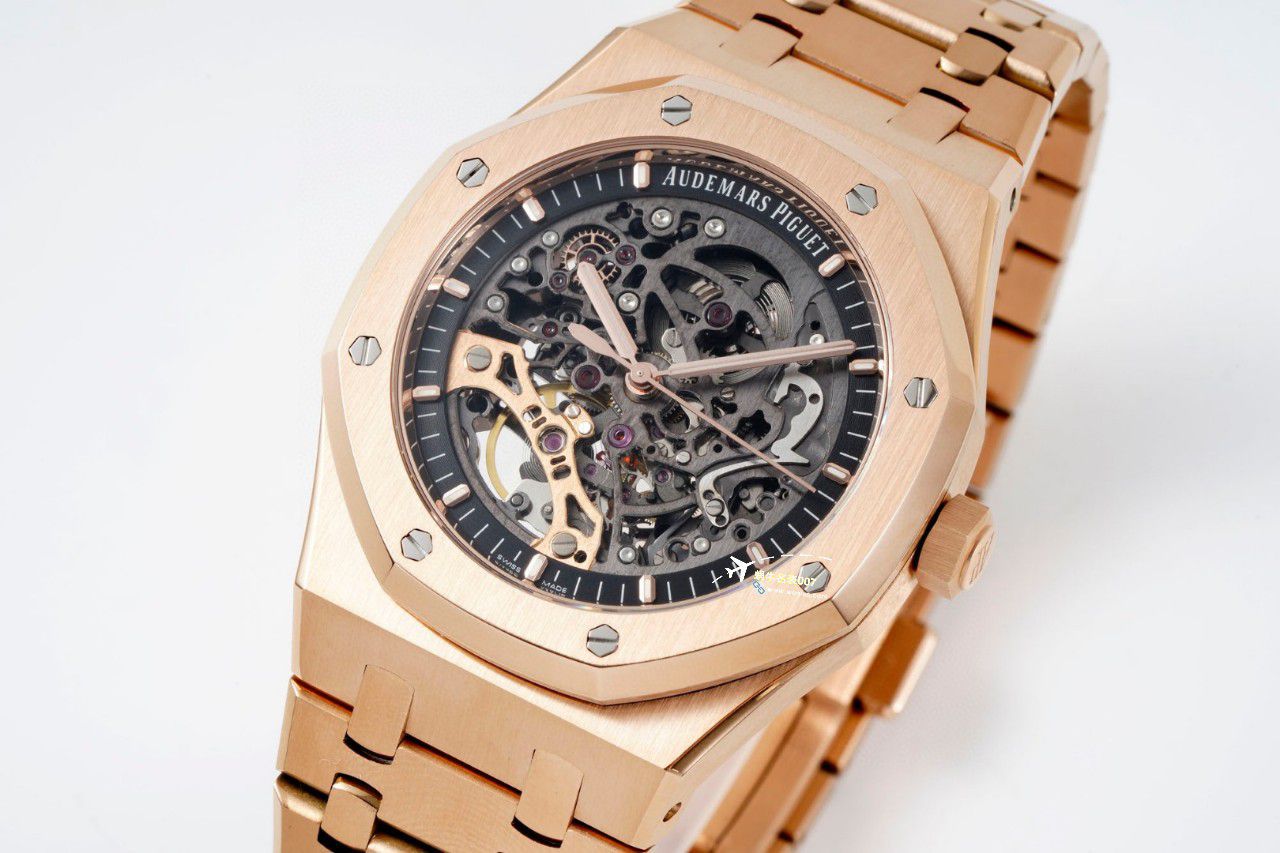 APS Factory Audemars Piguet 双摆轮镂空15407ST.OO.1220ST.01和15407OR.OO.1220OR.01一比一超A高仿手表 / AP232
