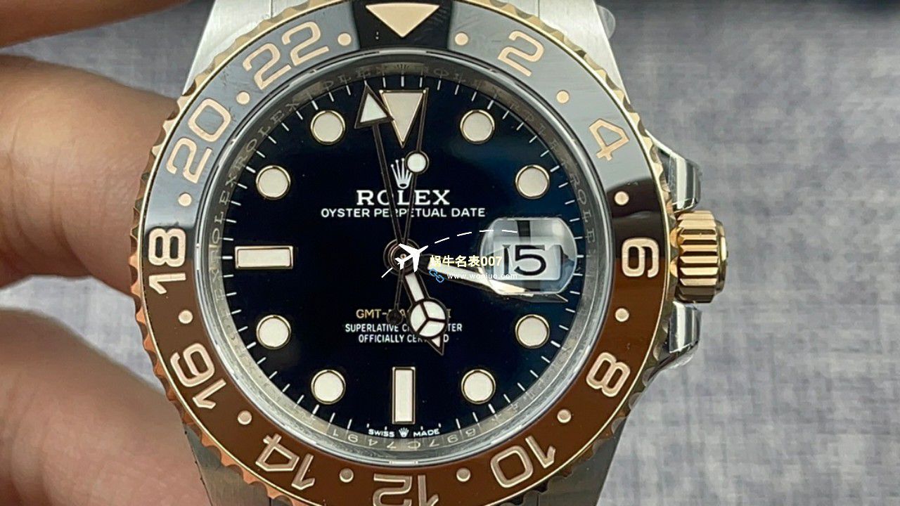C+ Factory  top 1比1高仿复刻手表 Rolex  GMT MASTER II系列m126715chnr-0001，m126711chnr-0002沙士圈大闸蟹，m126710blro-0001可乐圈，m126719blro-0002（陨石面） / R767