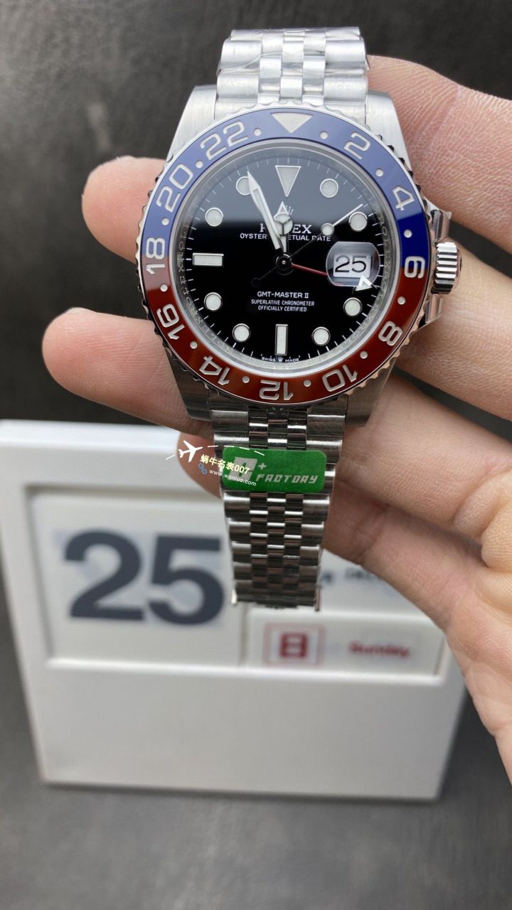 C+ Factory  top 1比1高仿复刻手表 Rolex  GMT MASTER II系列m126715chnr-0001，m126711chnr-0002沙士圈大闸蟹，m126710blro-0001可乐圈，m126719blro-0002（陨石面） / R767
