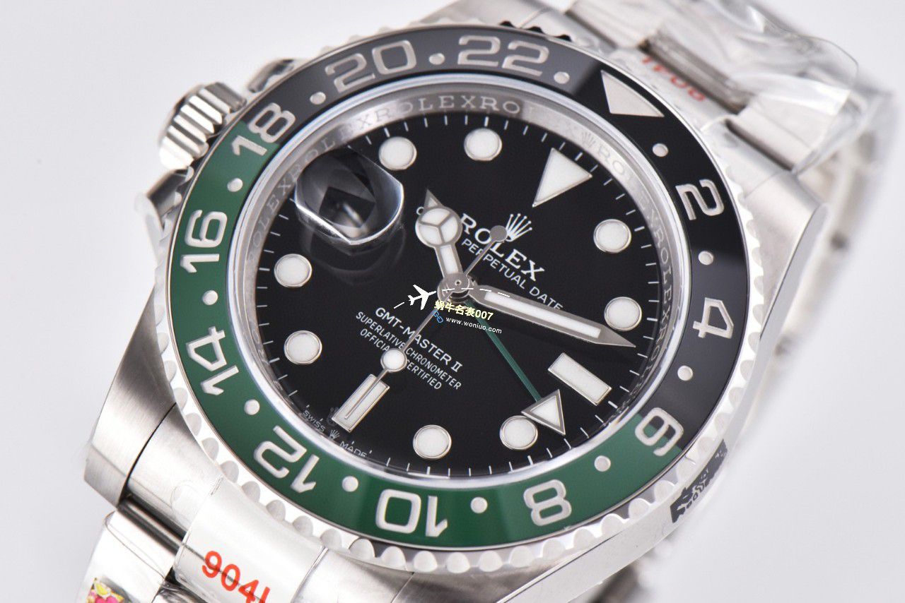 C Factory /clean一比一 top 高仿复刻手表 Rolex  GMT MASTER II左撇子雪碧圈m126720vtnr-0002 / R768