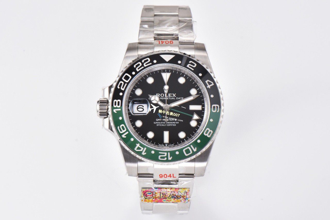 C Factory /clean一比一 top 高仿复刻手表 Rolex  GMT MASTER II左撇子雪碧圈m126720vtnr-0002 / R768