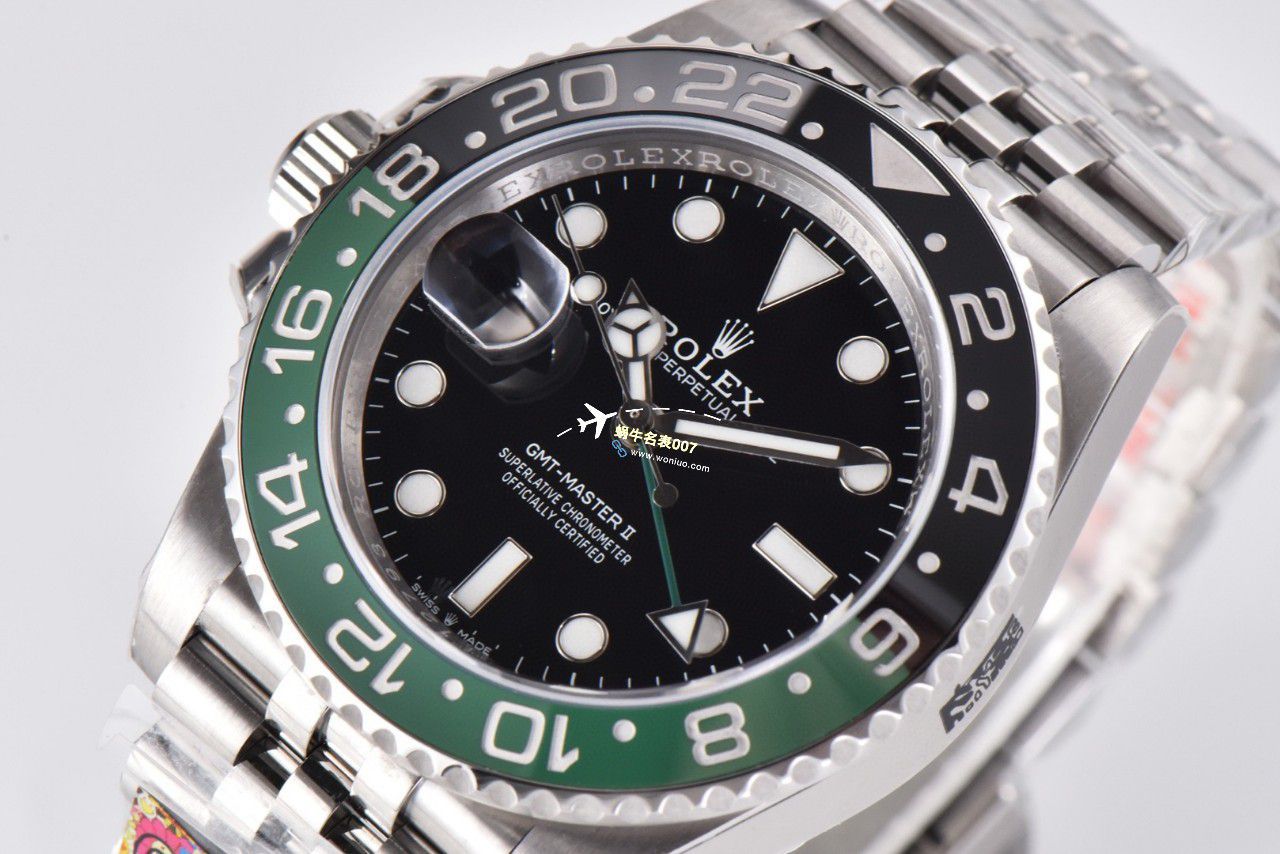 C Factory /clean一比一 top 高仿复刻手表 Rolex  GMT MASTER II左撇子雪碧圈m126720vtnr-0002 / R768
