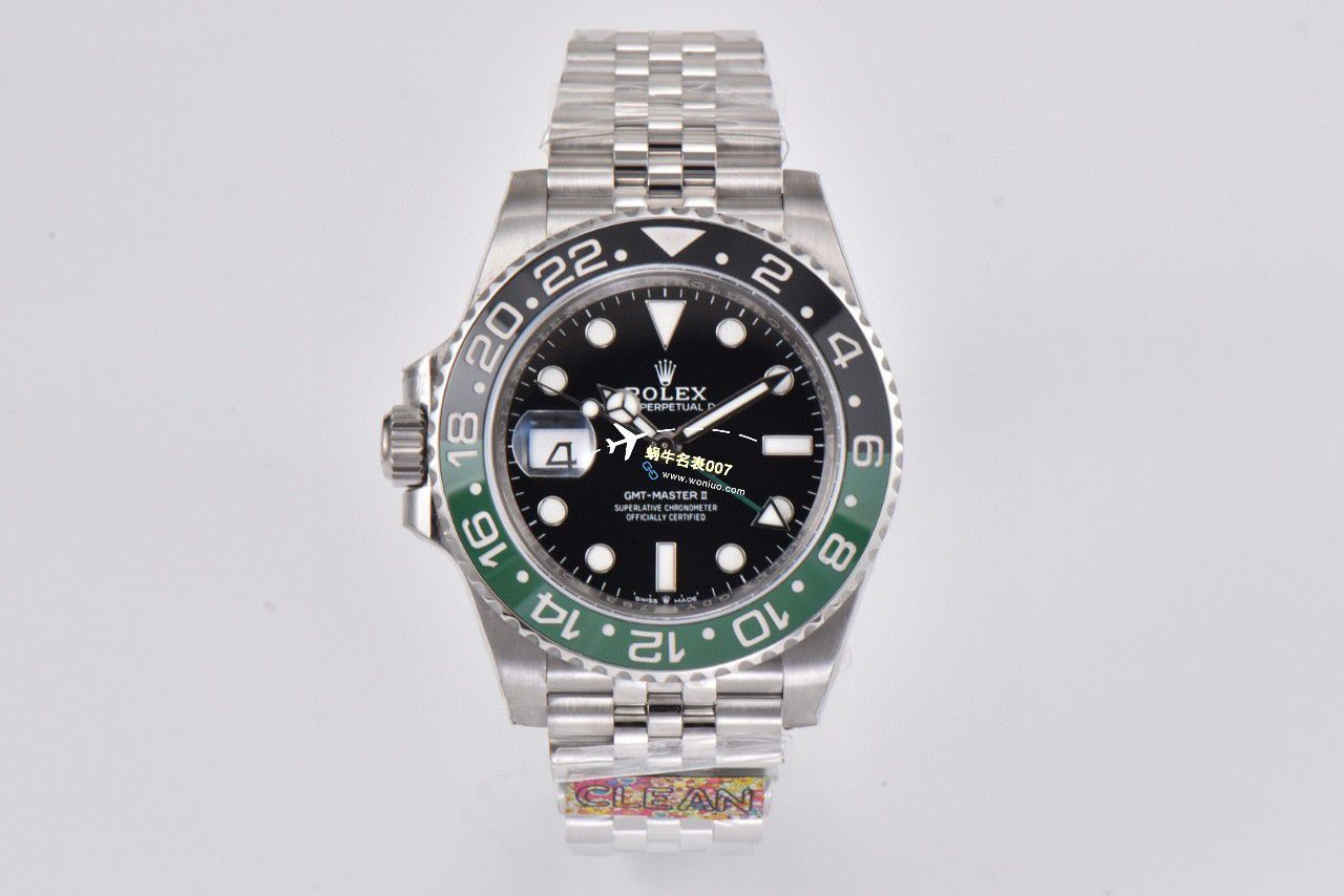 C Factory /clean一比一 top 高仿复刻手表 Rolex  GMT MASTER II左撇子雪碧圈m126720vtnr-0002 / R768