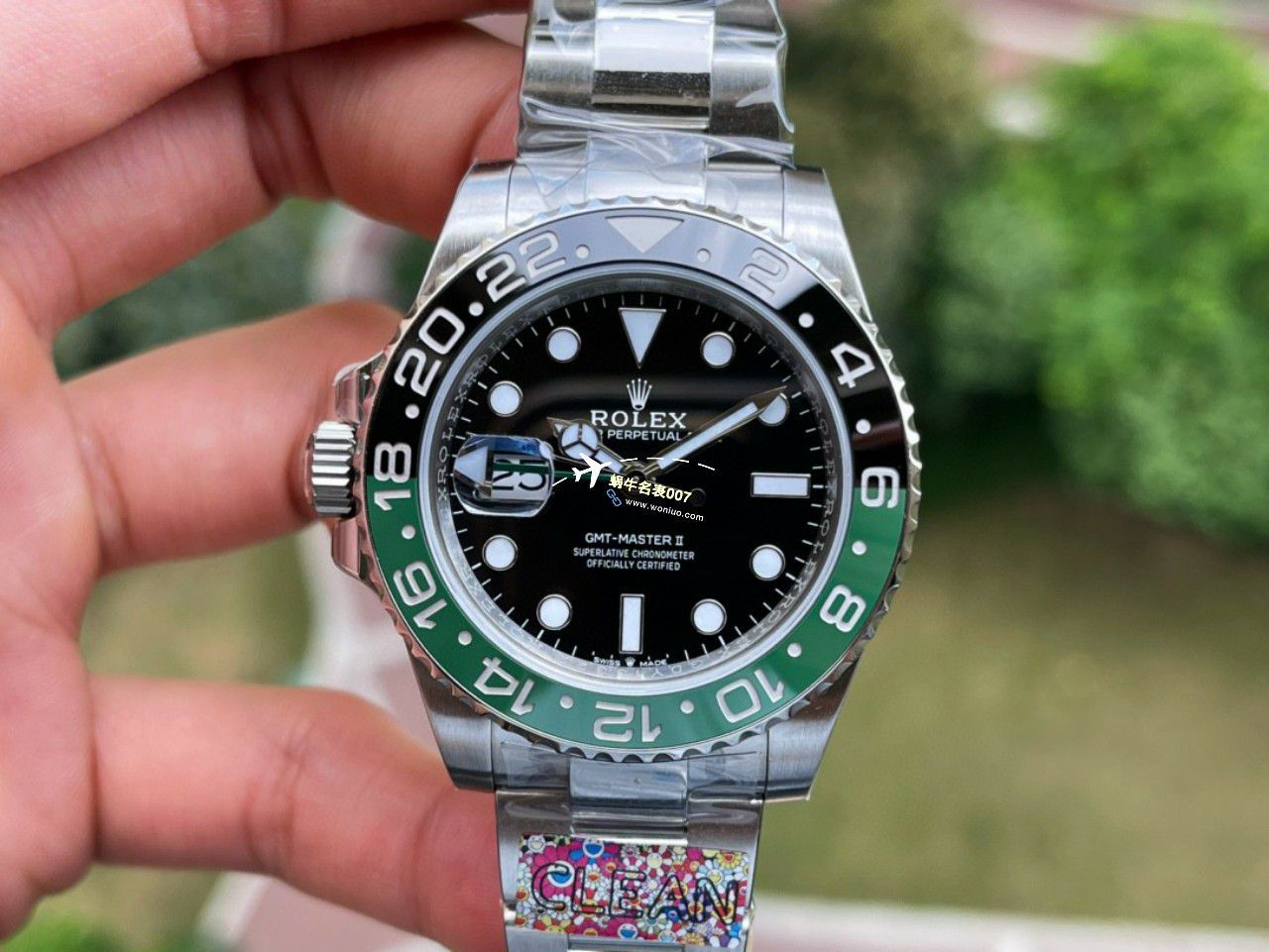 C Factory /clean一比一 top 高仿复刻手表 Rolex  GMT MASTER II左撇子雪碧圈m126720vtnr-0002 / R768