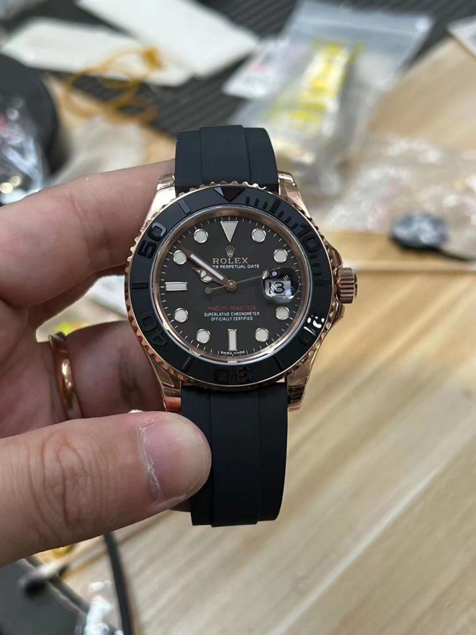 Video analysis VS Factory  Rolex 40MM金 Yacht-Master m126655-0002，M226658-0001 top 复刻高仿手表 / R777