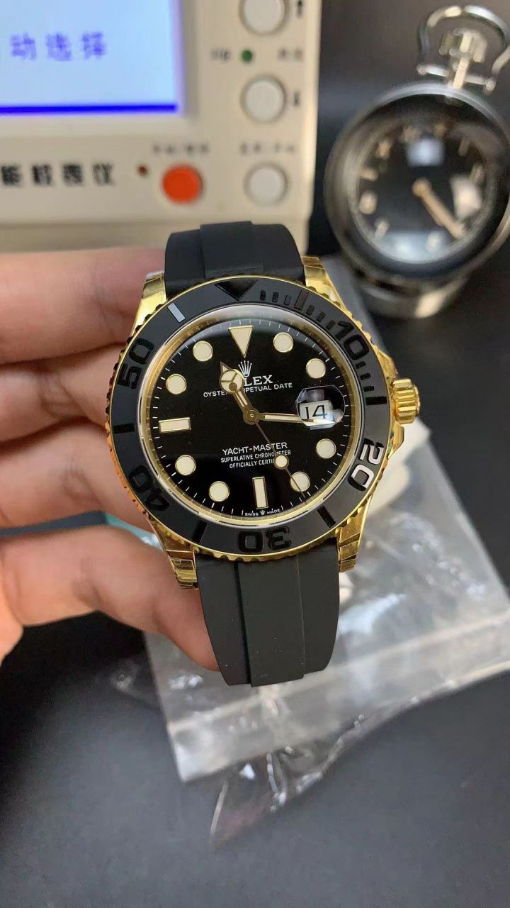  Video analysis VS Factory  Rolex 40MM金 Yacht-Master m126655-0002，M226658-0001 top 复刻高仿手表 / R777