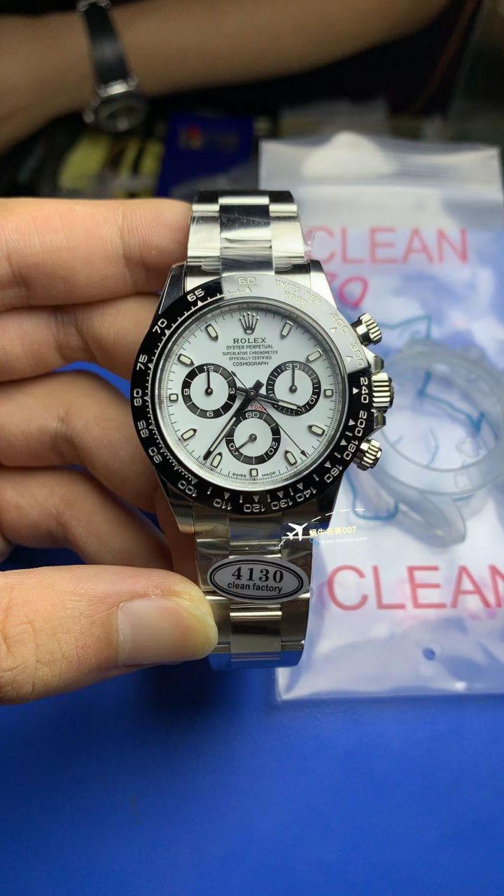  Video analysis clean，C Factory  Rolex  Ditongna 熊猫迪m116500ln-0001超A高仿复刻手表 