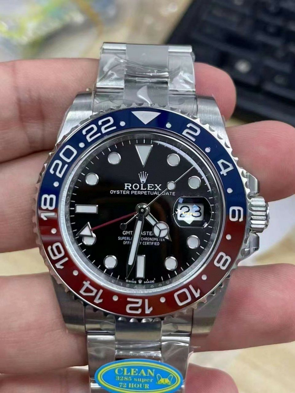 clean Factory  Rolex  GMT MASTER m126710blnr-0002黑蓝国米圈，m126710blro-0001红蓝可乐圈 top 高仿复刻手表 / R786
