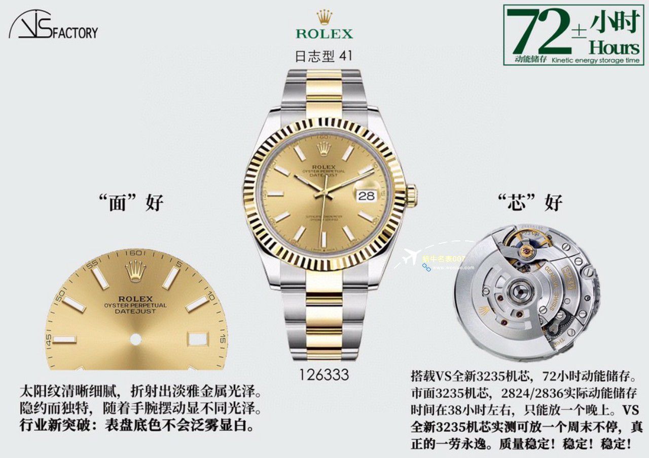 vs Factory  Rolex  Datejust 41MM款式集合多表盘m126334持续更新【一比一复刻高仿手表】 / R790