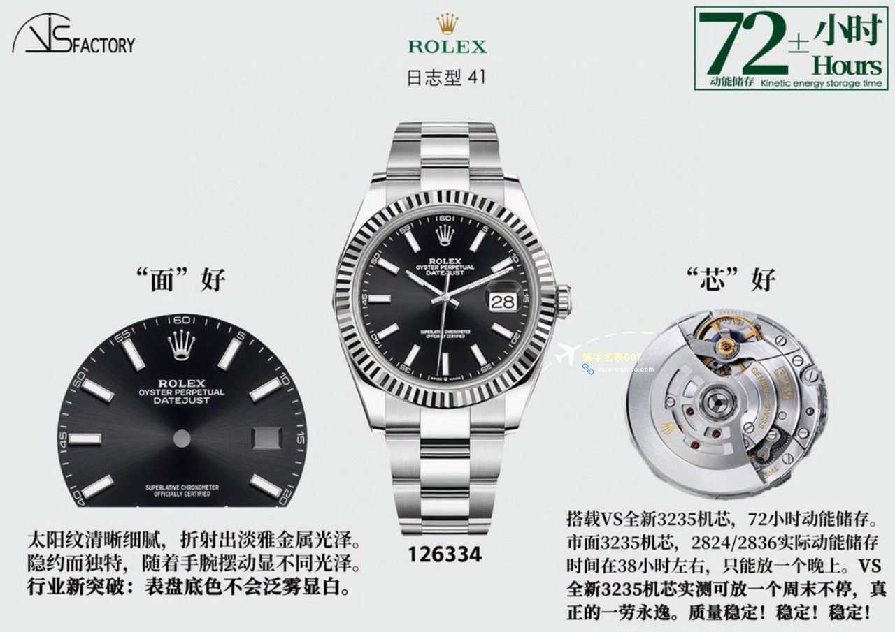 vs Factory  Rolex  Datejust 41MM款式集合多表盘m126334持续更新【一比一复刻高仿手表】 / R790