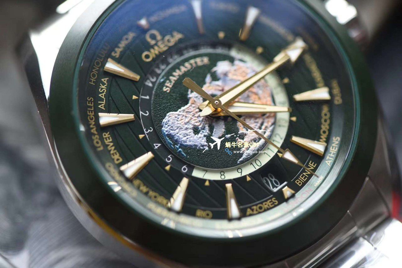 VS Factory OMEGA Seamaster 150世界时绿面盘一比一复刻手表220.30.43.22.10.001 wrist watch  / M786