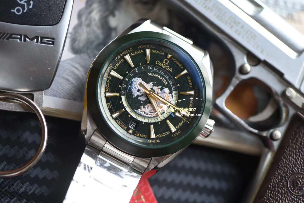 VS Factory OMEGA Seamaster 150世界时绿面盘一比一复刻手表220.30.43.22.10.001 wrist watch  / M786