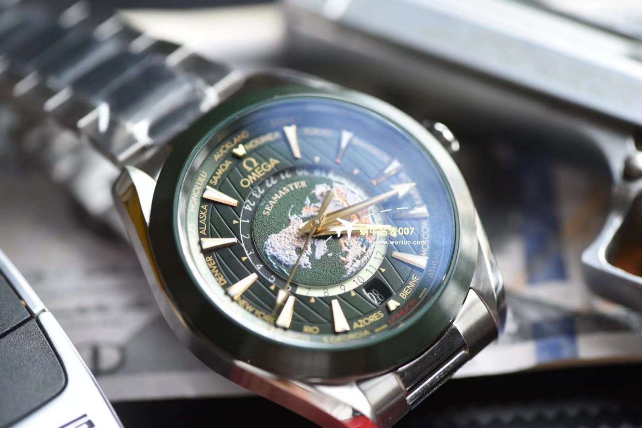 VS Factory OMEGA Seamaster 150世界时绿面盘一比一复刻手表220.30.43.22.10.001 wrist watch  / M786