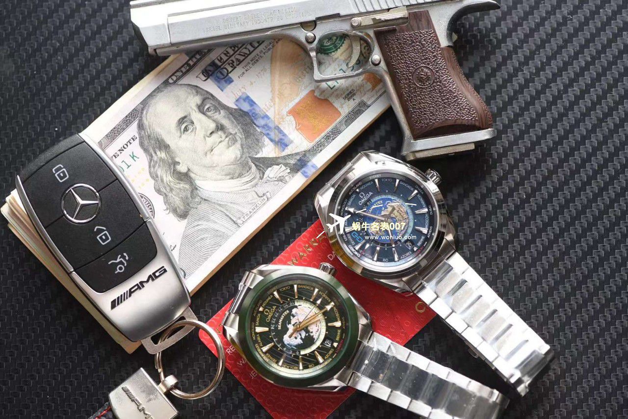 VS Factory OMEGA Seamaster 150世界时绿面盘一比一复刻手表220.30.43.22.10.001 wrist watch  / M786