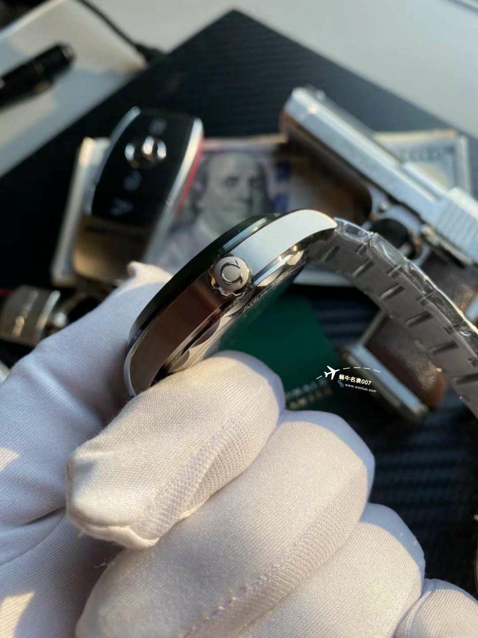 VS Factory OMEGA Seamaster 150世界时绿面盘一比一复刻手表220.30.43.22.10.001 wrist watch  / M786