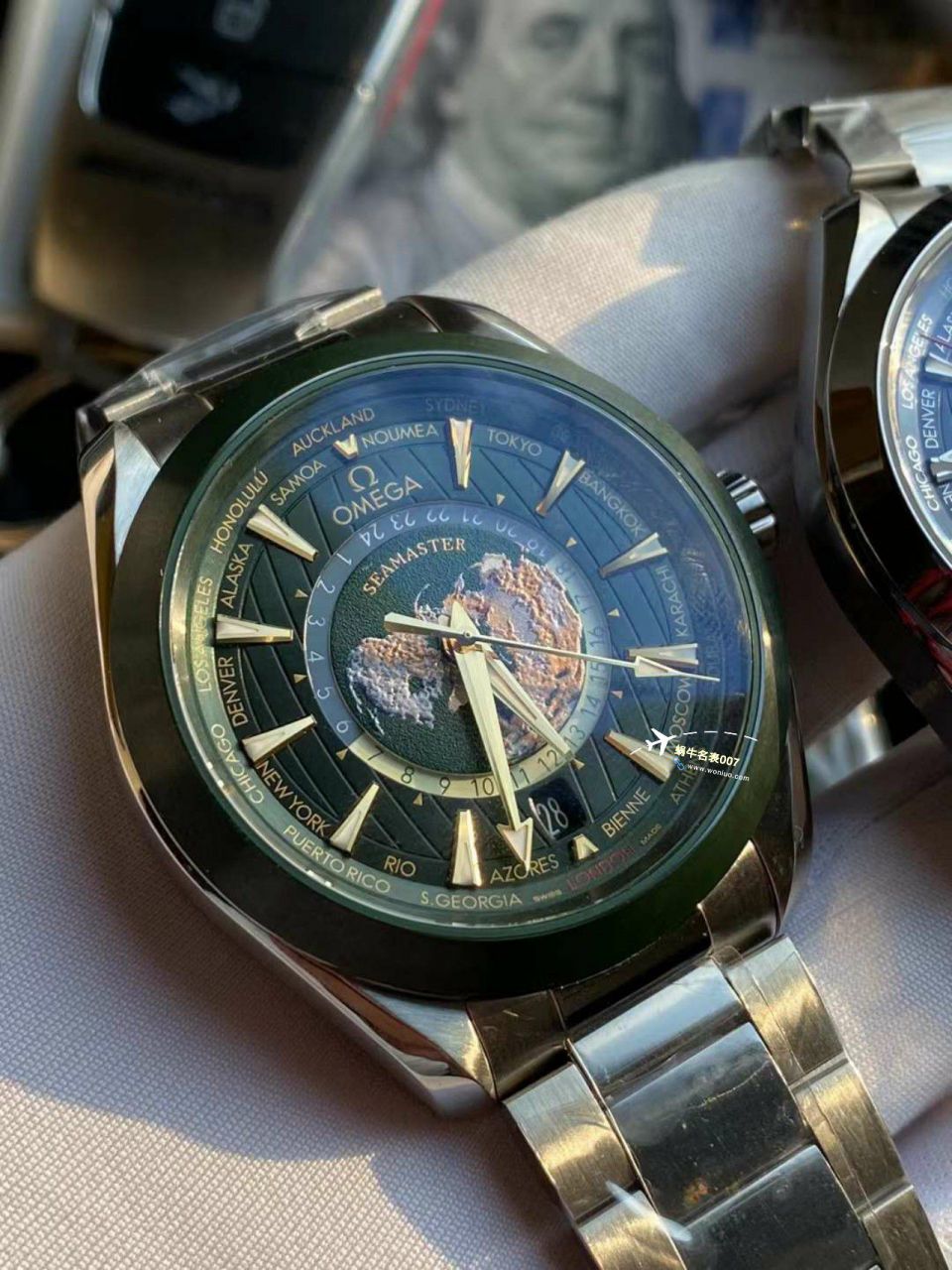 VS Factory OMEGA Seamaster 150世界时绿面盘一比一复刻手表220.30.43.22.10.001 wrist watch  / M786