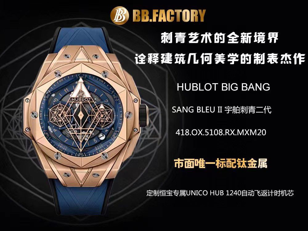 【 Video analysis 】ZF/BBF Factory  hublot BIG BANG刺青二代418.CX.1107.RX.MXM22高仿复刻手表 / YB126