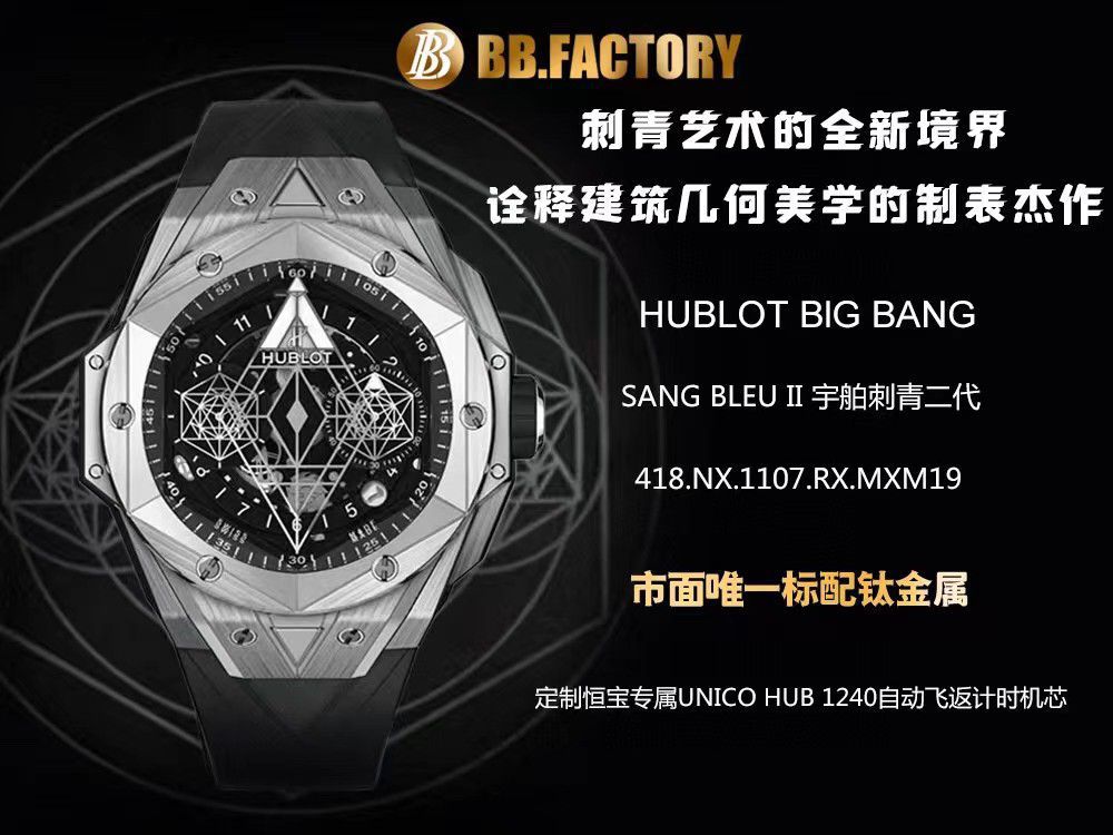 【 Video analysis 】ZF/BBF Factory  hublot BIG BANG刺青二代418.CX.1107.RX.MXM22高仿复刻手表 / YB126