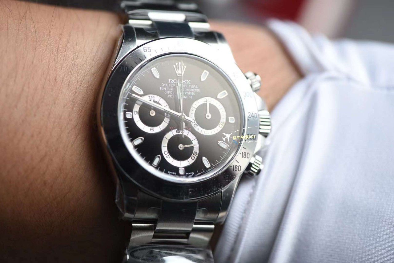 【 Video analysis 】clean Factory  Rolex  Ditongna 黑钢迪116520-78590 top 复刻高仿手表 / R799