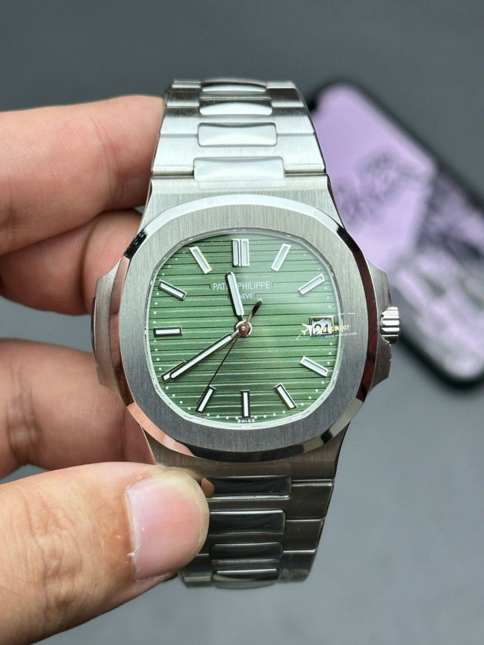 【 Video analysis 】3K一体机 PATEK PHILIPPE 绿色 Nautilus 一比一高仿复刻5711/1A-014手表 / BD386