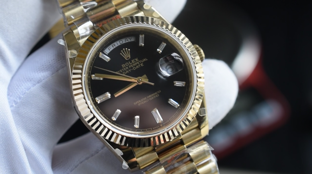 【 Video analysis 】GM Factory 黑冰糖 Adding weight 版 Rolex  Day-Date 型m228238-0004一比一复刻高仿手表 / R806