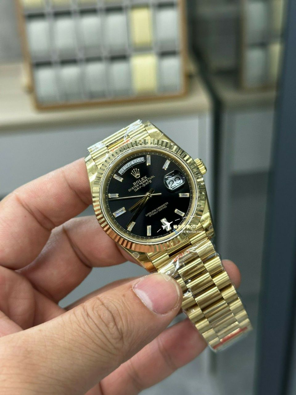 【 Video analysis 】GM Factory 黑冰糖 Adding weight 版 Rolex  Day-Date 型m228238-0004一比一复刻高仿手表 / R806