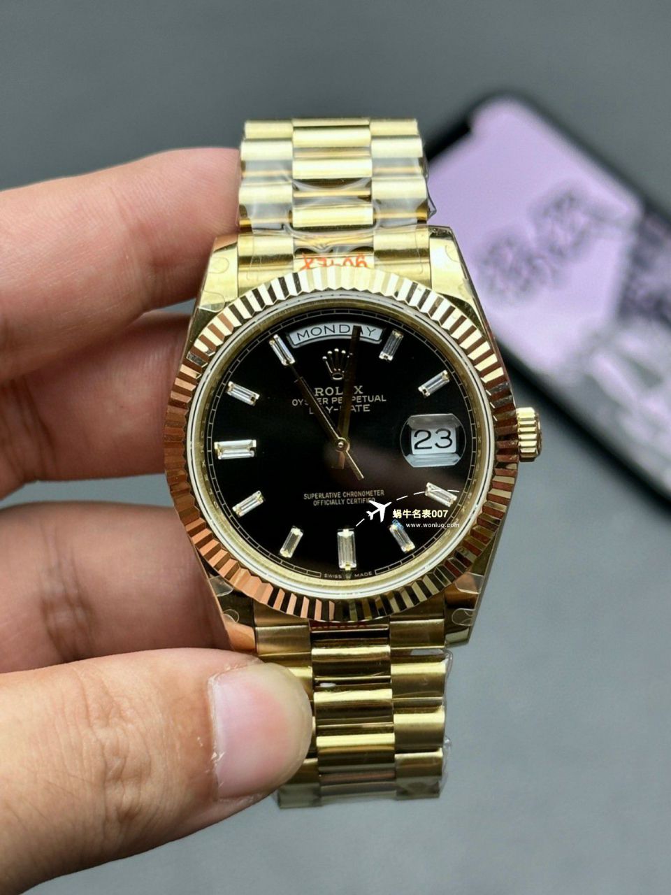 【 Video analysis 】GM Factory 黑冰糖 Adding weight 版 Rolex  Day-Date 型m228238-0004一比一复刻高仿手表 / R806