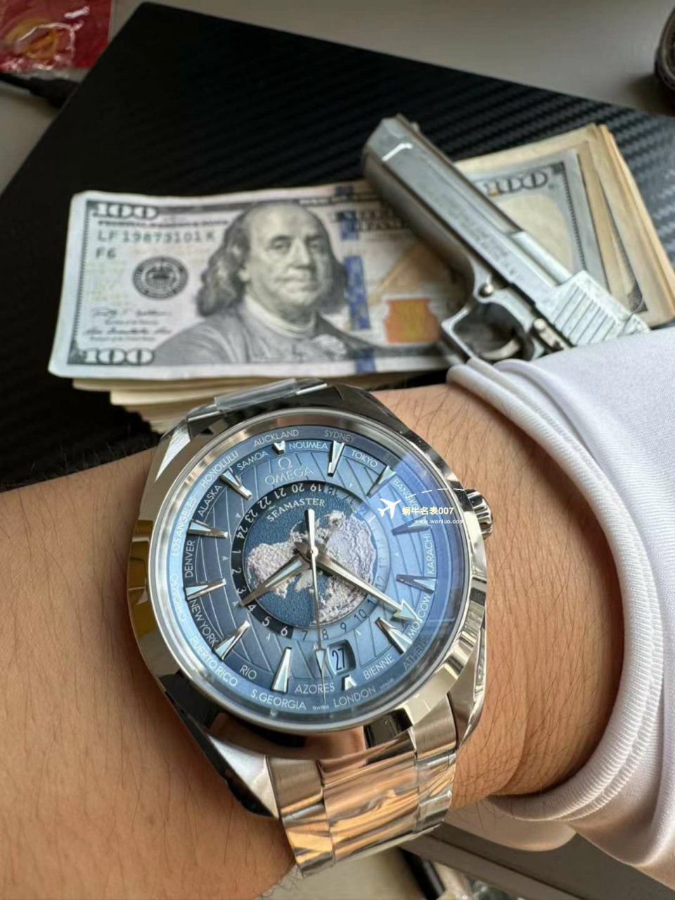 【 Video analysis 】VS Factory OMEGA世界时summer blue  Seamaster 高仿冰蓝纪念特别版220.10.43.22.03.002 wrist watch  / M792