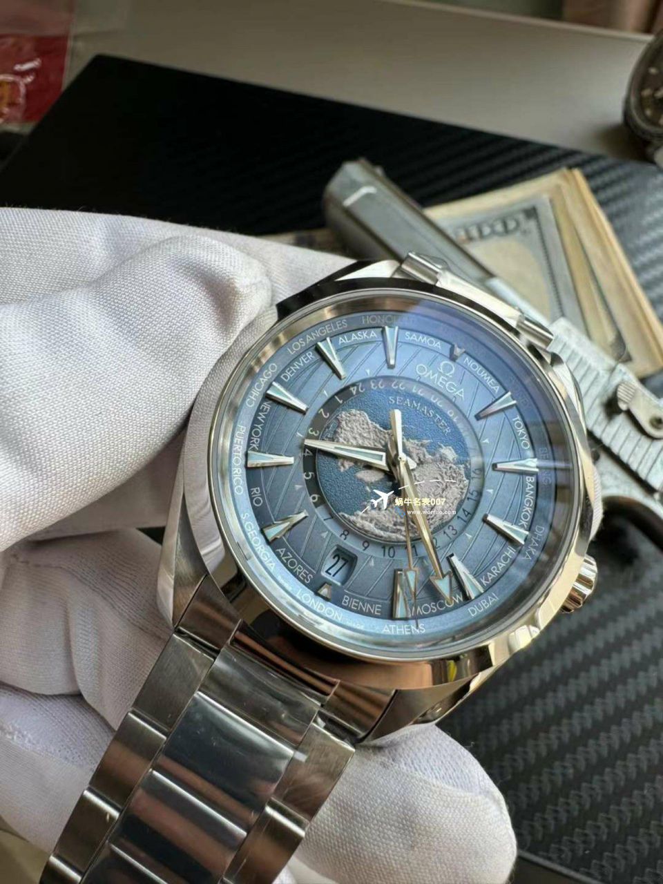 【 Video analysis 】VS Factory OMEGA世界时summer blue  Seamaster 高仿冰蓝纪念特别版220.10.43.22.03.002 wrist watch  / M792