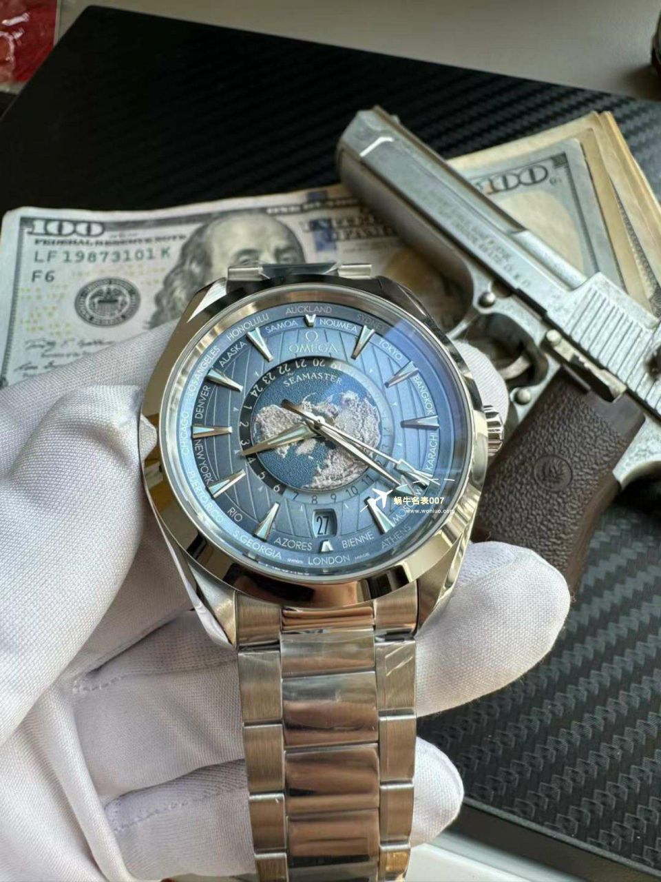 【 Video analysis 】VS Factory OMEGA世界时summer blue  Seamaster 高仿冰蓝纪念特别版220.10.43.22.03.002 wrist watch  / M792