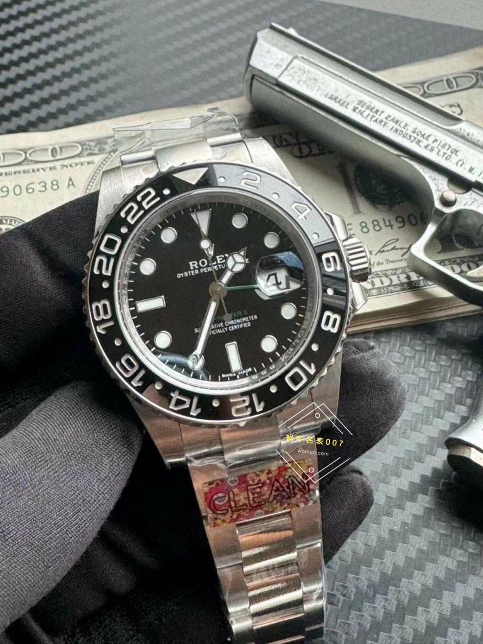 clean Factory  top 复刻高仿手表 Rolex  GMT MASTER II系列116710LN-0001 wrist watch (绿针) / R812
