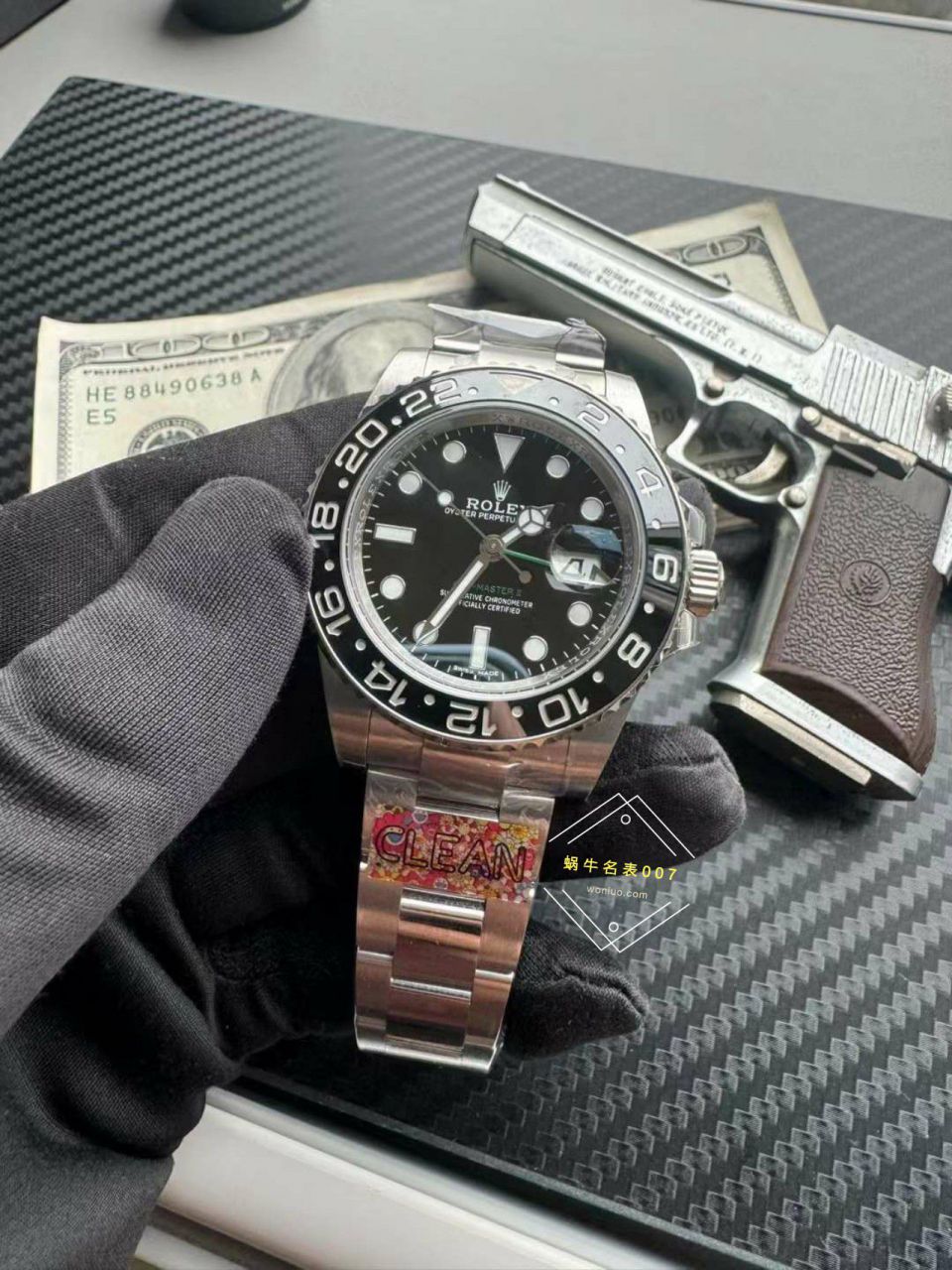 clean Factory  top 复刻高仿手表 Rolex  GMT MASTER II系列116710LN-0001 wrist watch (绿针) / R812