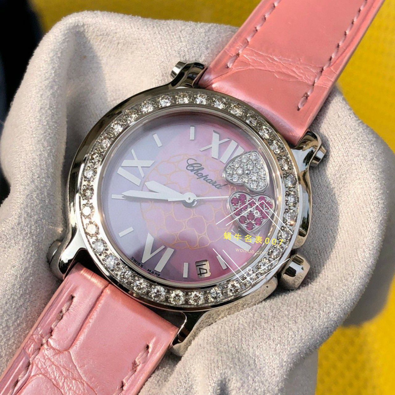 高端 copy customized 真钻 Chopard HAPPY SPORT系列女表278475-2002和278475-3004原单 wrist watch  / XB087