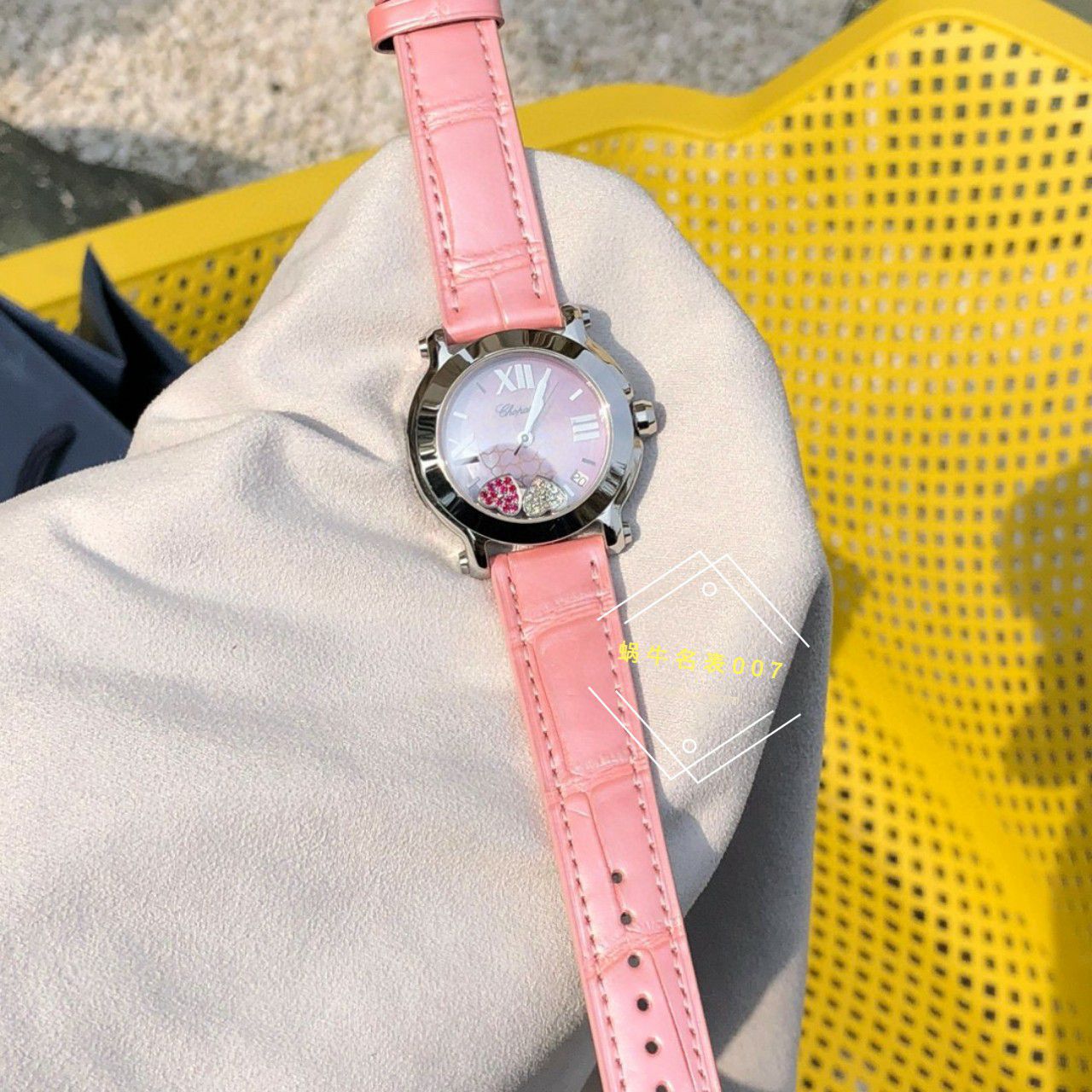高端 copy customized 真钻 Chopard HAPPY SPORT系列女表278475-2002和278475-3004原单 wrist watch  / XB087