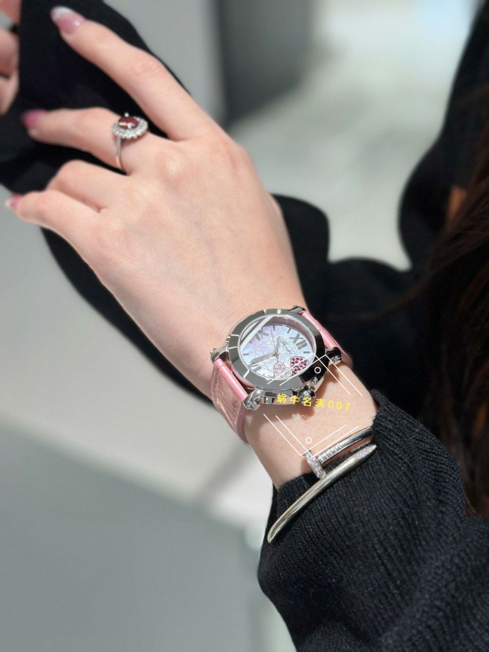 高端 copy customized 真钻 Chopard HAPPY SPORT系列女表278475-2002和278475-3004原单 wrist watch  / XB087