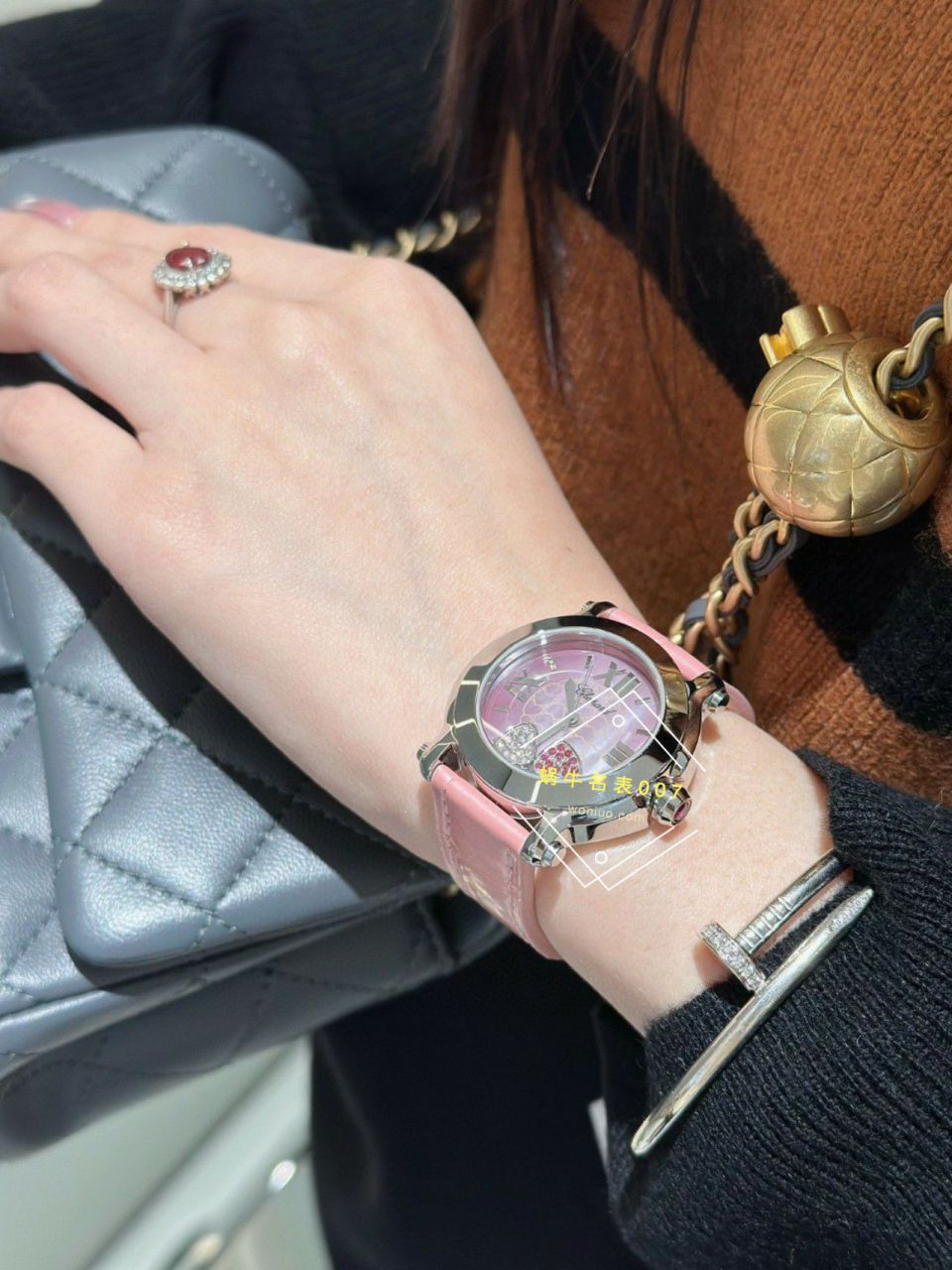 高端 copy customized 真钻 Chopard HAPPY SPORT系列女表278475-2002和278475-3004原单 wrist watch  / XB087