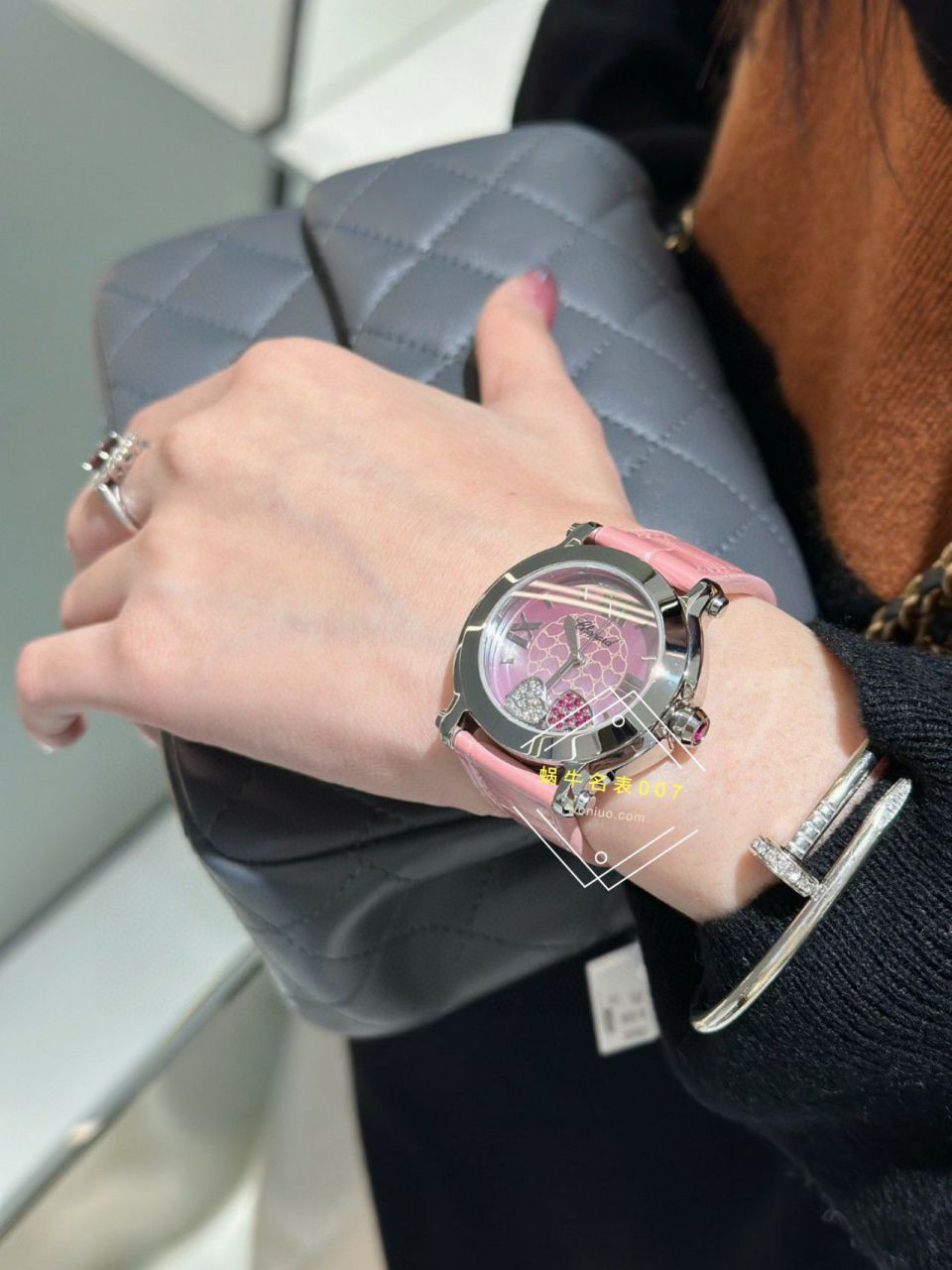 高端 copy customized 真钻 Chopard HAPPY SPORT系列女表278475-2002和278475-3004原单 wrist watch  / XB087