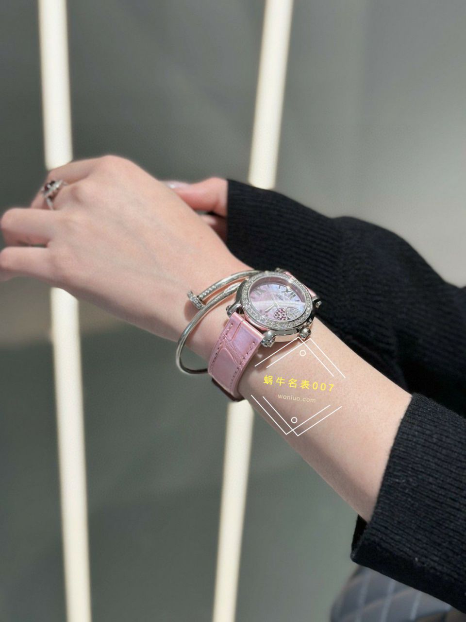 高端 copy customized 真钻 Chopard HAPPY SPORT系列女表278475-2002和278475-3004原单 wrist watch  / XB087