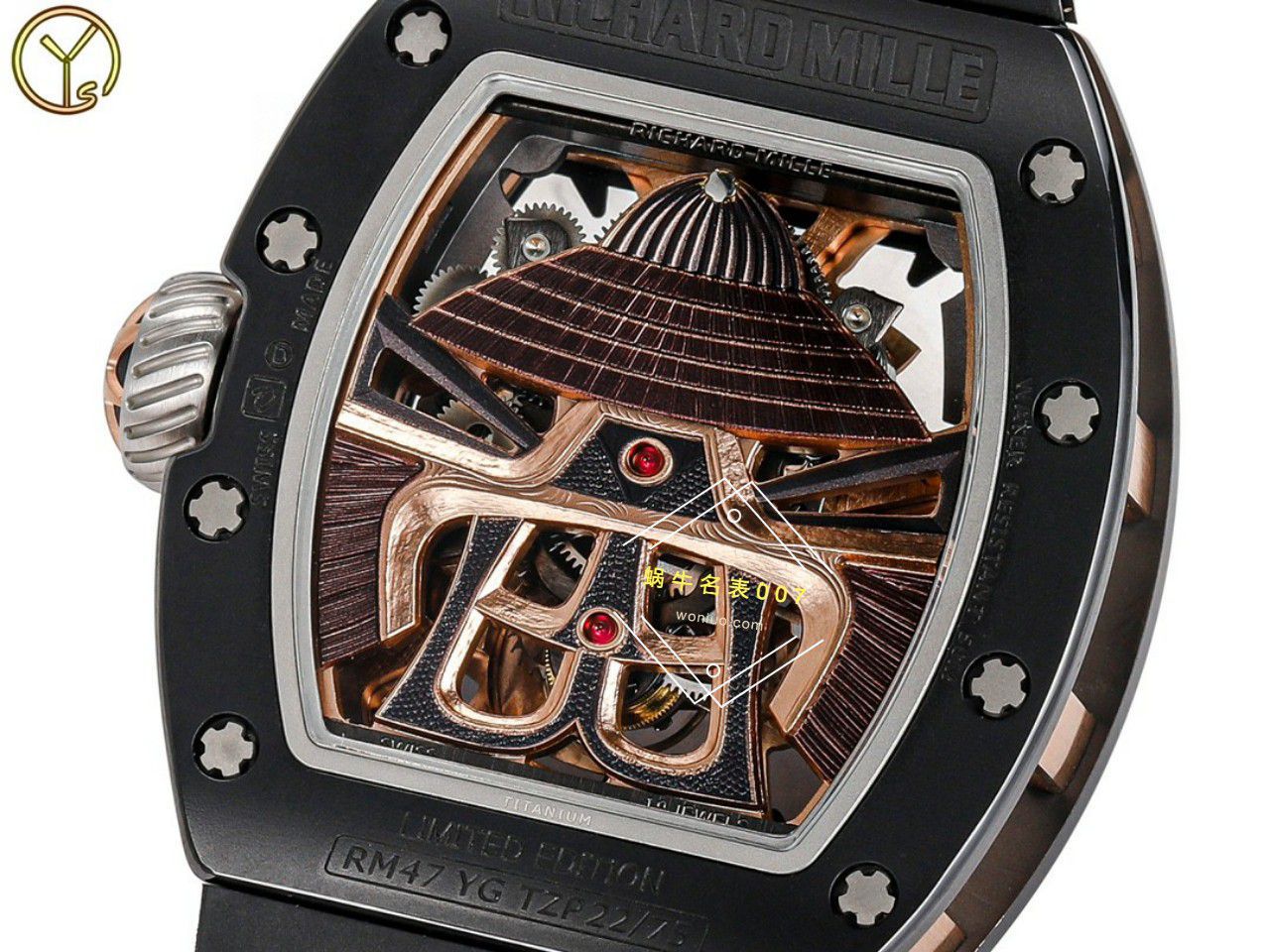 YS Factory  top 复刻高仿 RICHARD MILLE RM47黑武士一体机真 Tourbillon 手表 / YSRM47