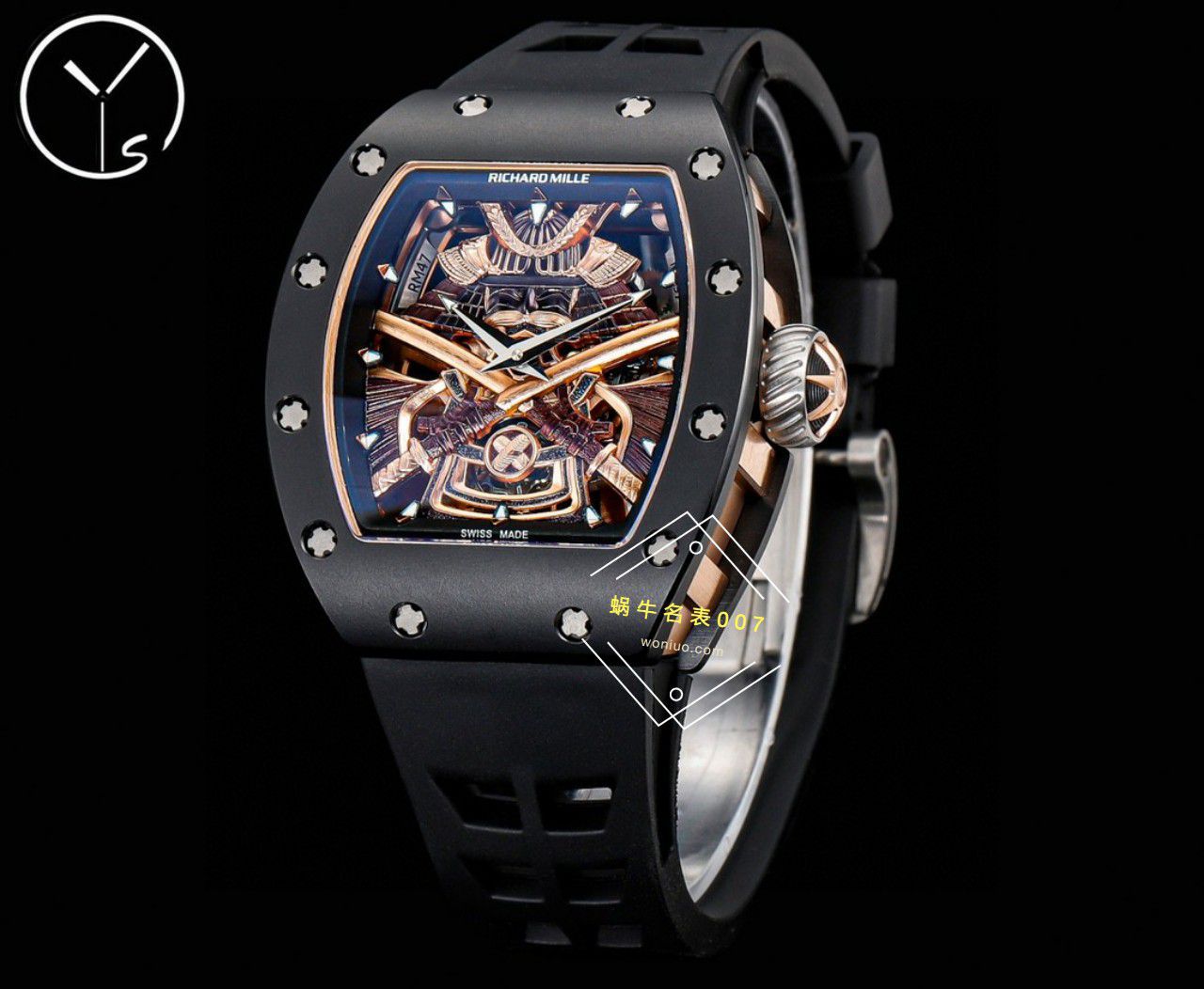 YS Factory  top 复刻高仿 RICHARD MILLE RM47黑武士一体机真 Tourbillon 手表 / YSRM47