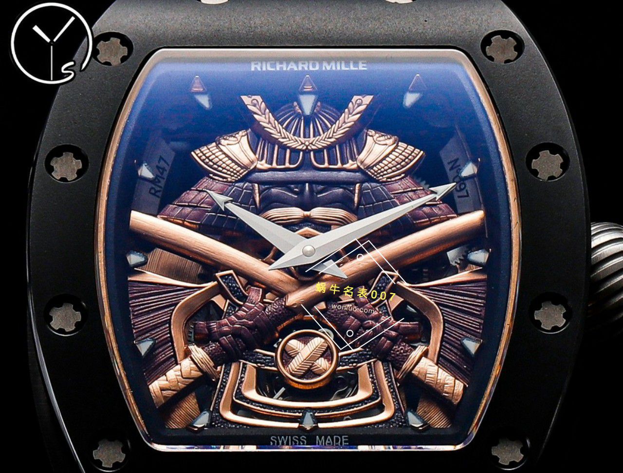 YS Factory  top 复刻高仿 RICHARD MILLE RM47黑武士一体机真 Tourbillon 手表 / YSRM47
