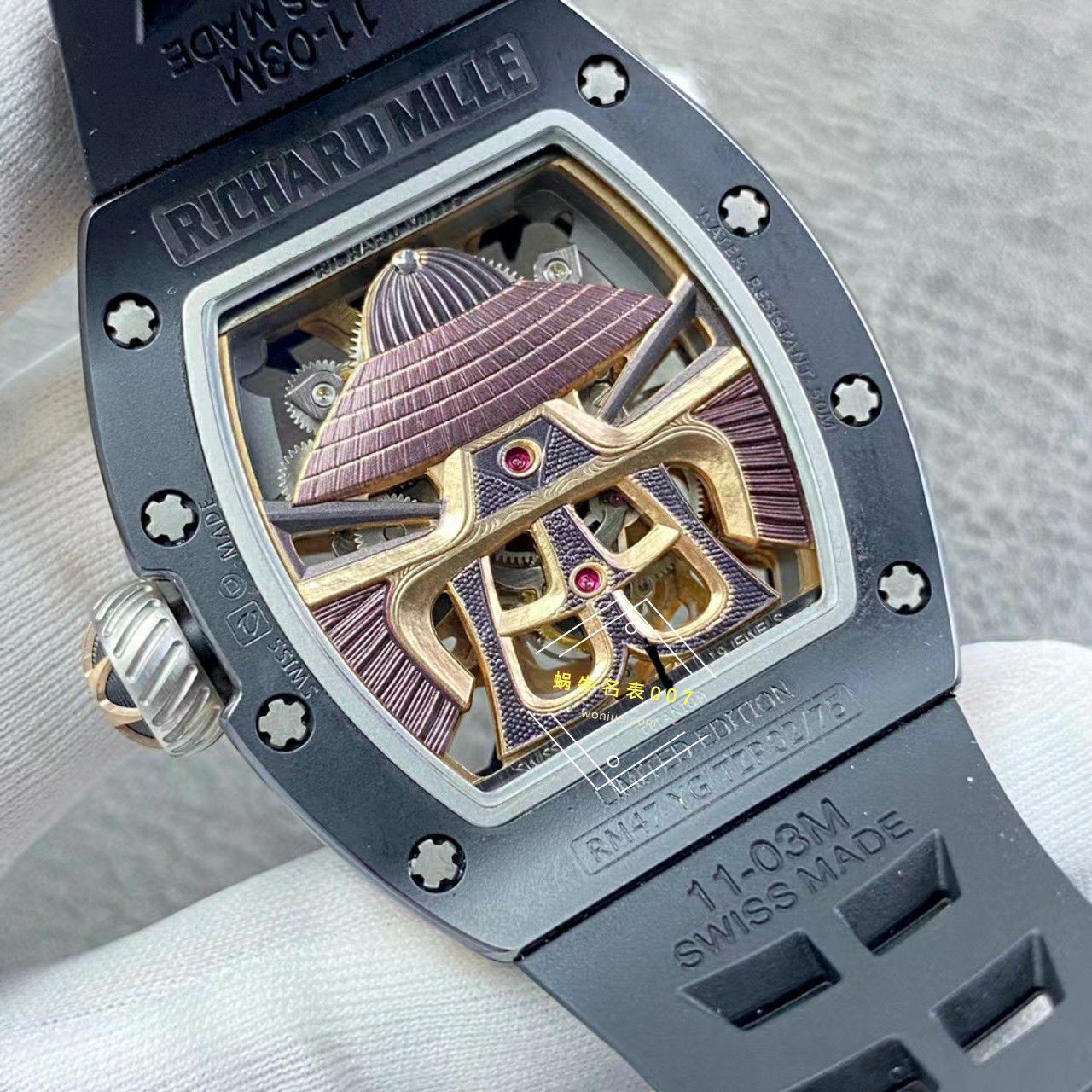YS Factory  top 复刻高仿 RICHARD MILLE RM47黑武士一体机真 Tourbillon 手表 / YSRM47
