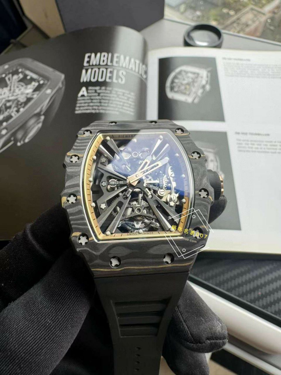 VVS新品 RICHARD MILLE 米尔超A1比1高仿手表RM12-01 NTPT Tourbillon  wrist watch  / VVSRM1201